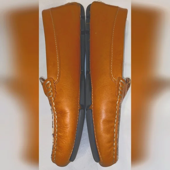 Massimo Matteo Firenze Animal Print Penny Loafers - Picture 4 of 9